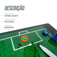 Prancheta tática magnética dupla face com caneta para treinamento de Futebol Society Pista e Campo