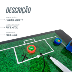 Prancheta tática magnética dupla face com caneta para treinamento de Futebol Society Pista e Campo