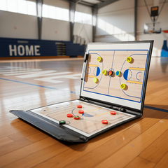 Prancheta tática magnética com caneta para treinamento de basquete Pista e Campo - Modelo pasta preta