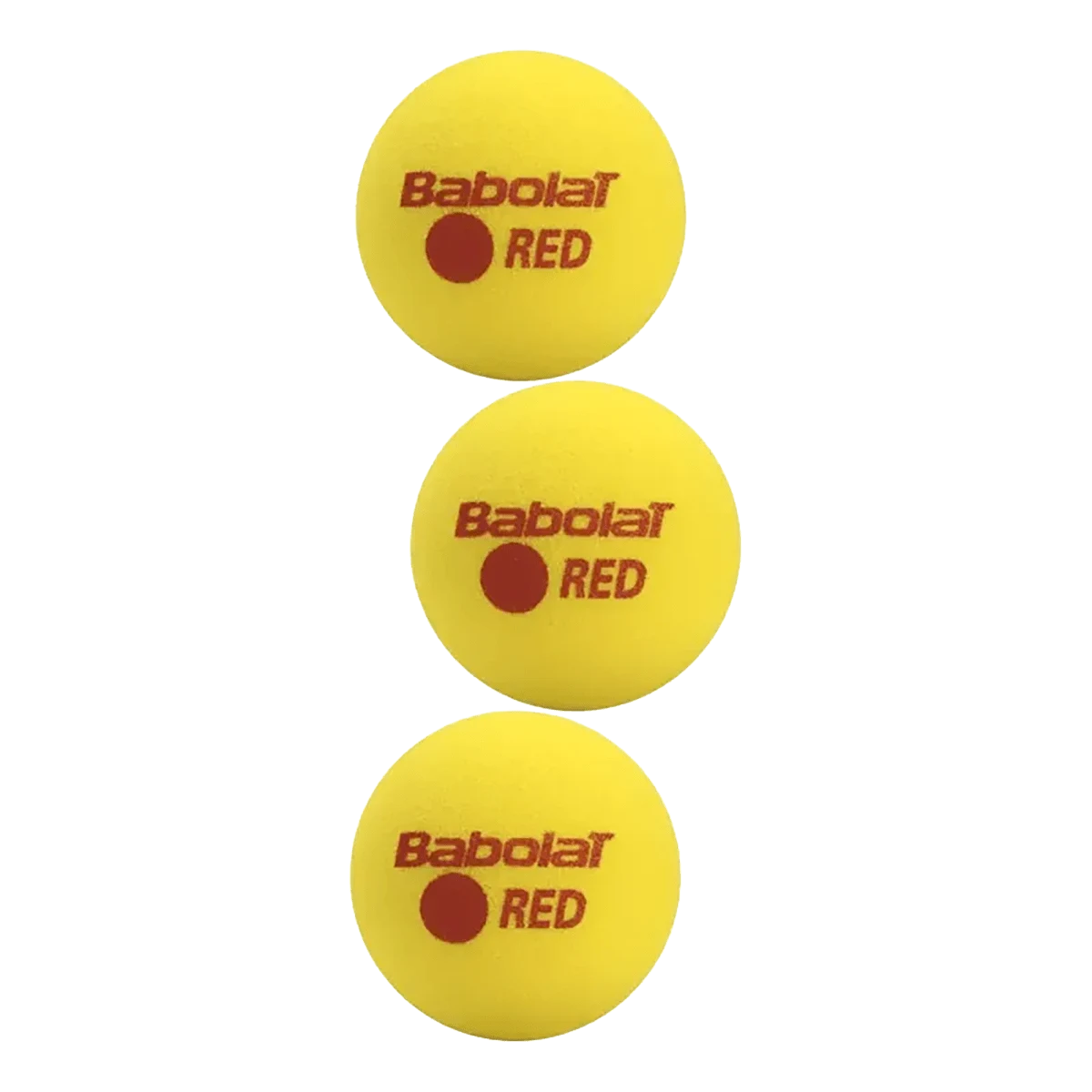 Bolinha bola de tênis de campo de espuma iniciantes Babolat Red Foam - pacote com 3 und