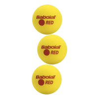 Bolinha bola de tênis de campo de espuma iniciantes Babolat Red Foam - pacote com 3 und