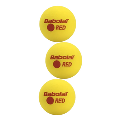 Bolinha bola de tênis de campo de espuma iniciantes Babolat Red Foam - pacote com 3 und