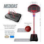 Tabela de basquete infantil móvel com poste, quadro plástico e aro Pista e Campo