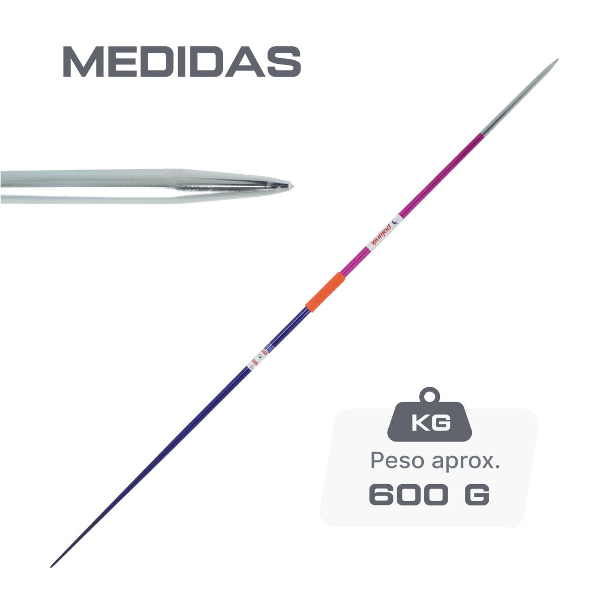 Dardo de duralumínio e aço 600g Air Flyer IAAF Polanik