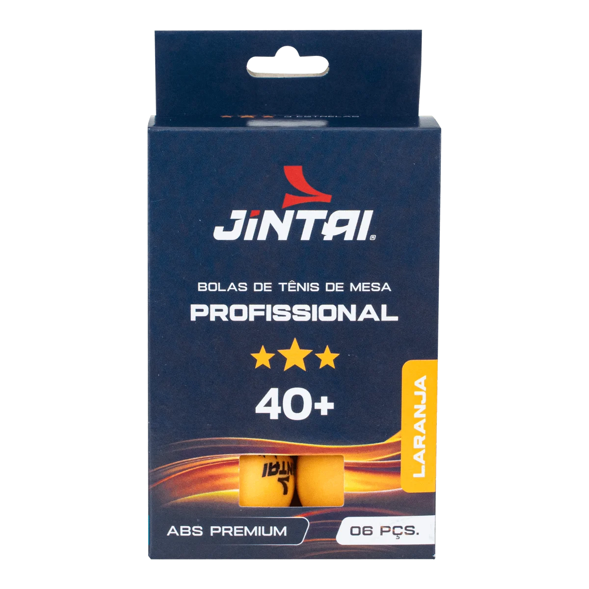 Bolinha de tênis de mesa 3 estrelas Premium Jintai - cnj com 6 und - BRANCA