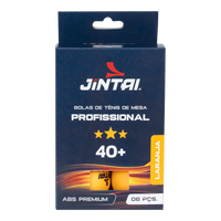 Bolinha de tênis de mesa 3 estrelas Premium Jintai - cnj com 6 und - BRANCA