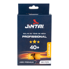 Bolinha de tênis de mesa 3 estrelas Premium Jintai - cnj com 6 und - BRANCA