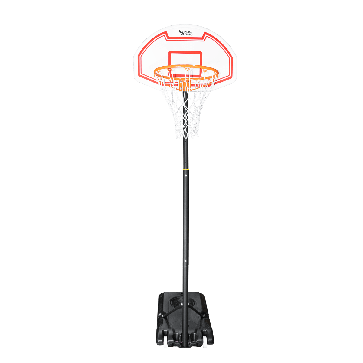 Tabela de basquete infantil juvenil móvel com poste, quadro de plástico e aro Velden