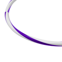 Arco de ginástica rítmica bambolê em espiral 75cm de diâmetro Gracios - Azul e Amarelo