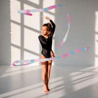 Fita Ginástica Rítmica Cetim 5m Gracios - Degradê Glitter
