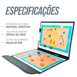 Prancheta tática magnética com caneta para treinamento de voleibol Pista e Campo - Modelo pasta preta