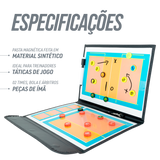Prancheta tática magnética com caneta para treinamento de voleibol Pista e Campo - Modelo pasta preta