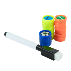 Prancheta tática magnética com caneta para treinamento de futsal Pista e Campo - Modelo pasta preta