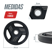 Kit 100kg Anilhas Olímpicas Profissionais Vulcanizadas Envolst
