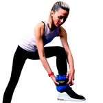 Tornozeleira caneleira em vinilona azul profissional 5kg Envolst - par