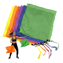 Bandeiras de tecido para malabarismo (swing flags) Pista e Campo - cnj com 6 und