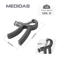 Hand Grip Ajustável 5Kg a 60Kg Envolst - Preto
