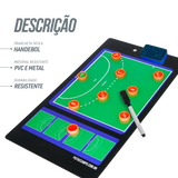 Prancheta tática magnética dupla face com caneta para treinamento de Handebol Pista e Campo
