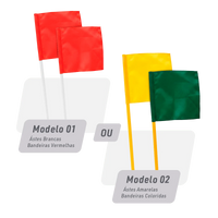 Bandeirolas plásticas multiuso alta Pista e Campo - cnj com 5 und (1-5)