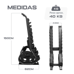 Suporte Expositor Vertical para 10 Pares de Dumbbells Envolst