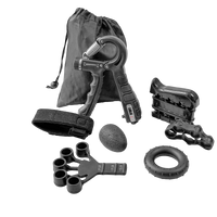 Kit para exercícios de fortalecimento de dedos, mãos e punho Envolst - Cor: Preto