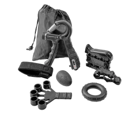 Kit para exercícios de fortalecimento de dedos, mãos e punho Envolst - Cor: Preto