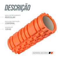 Rolo de Massagem e Liberação Miofascial Foam Roller Envolst - Preto