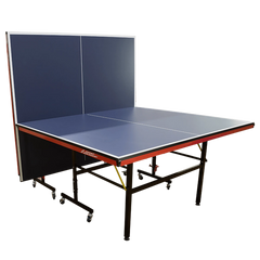 Mesa de tenis de mesa de aco e madeira azul com rede 6202-18MM