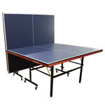 Mesa de tenis de mesa de aco e madeira azul com rede 6202-18MM