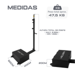 Par de postes móveis de tênis, badminton e voleibol Pista e Campo