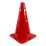 Cone de sinalização 38cm de plástico com furos premium reforçado Pista e Campo - Amarelo