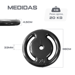 Anilha vazada revestida 20kg Pista e Campo