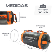 Power sand bag para treinamento funcional 30kg Envolst