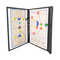 Prancheta tática magnética com caneta para treinamento de basquete Pista e Campo - Modelo pasta preta