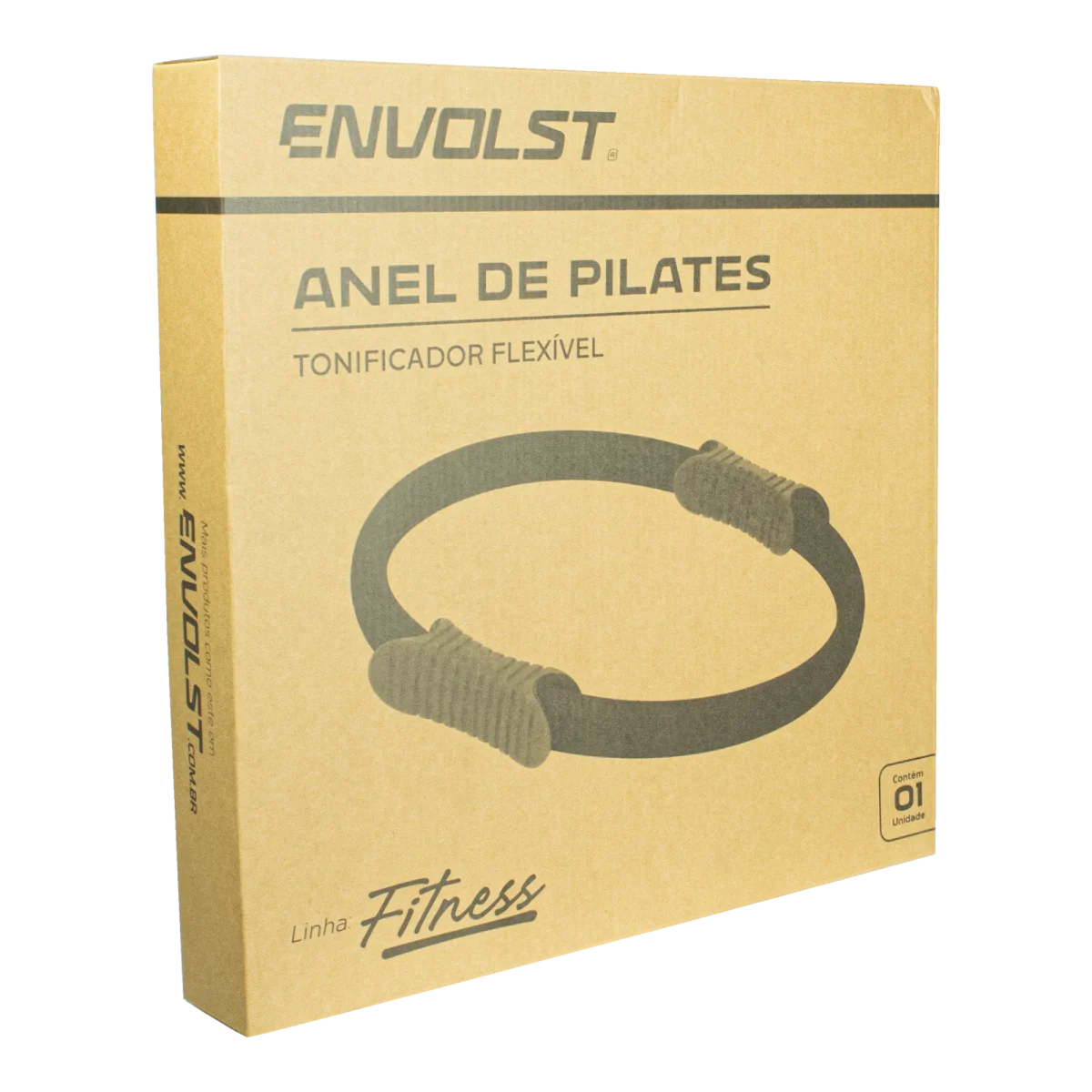 Anel de Pilates Tonificador Flexível Envolst - Verde e Cinza