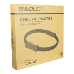 Anel de Pilates Tonificador Flexível Envolst - Verde e Cinza