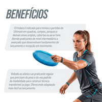 Frisbee de plástico adulto 27cm 175g ultimate disc Pista e Campo - Azul