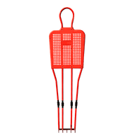 Boneco barreira para treinamento de falta no futebol de aço reclinável premium Velden - Vermelho