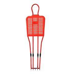 Boneco barreira para treinamento de falta no futebol de aço reclinável premium Velden - Vermelho
