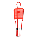 Boneco barreira para treinamento de falta no futebol de aço reclinável premium Velden - Vermelho