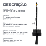 Par de postes móveis de tênis, badminton e voleibol Pista e Campo