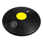 Disco de atletismo de borracha preto com centro colorido 1,50kg Pista e Campo