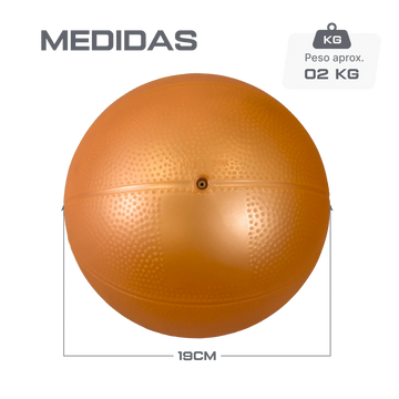 Bola Medicine Ball 2kg em PVC Texturizado Envolst