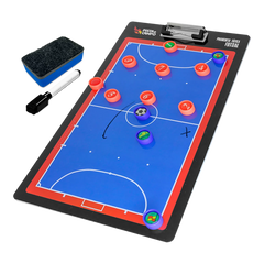 Prancheta tática magnética dupla face com caneta para treinamento de Futsal Pista e Campo