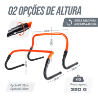 Barreirinha dobrável e ajustável 20-30cm Laranja e Preto