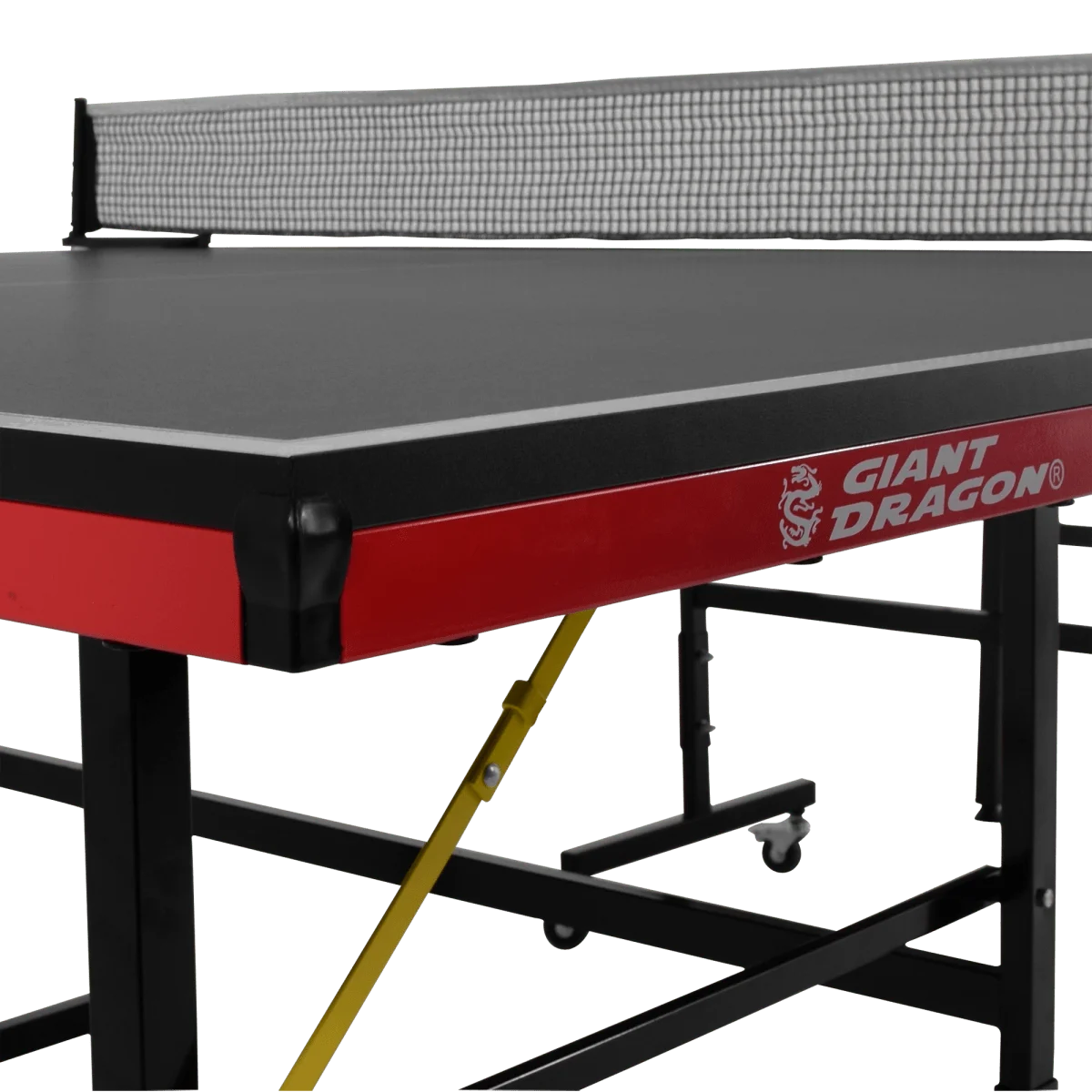Mesa de tenis de mesa de aco e madeira preto com rede 6202-18MM