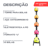 Suporte Expositor Torre para Medicine Ball Envolst