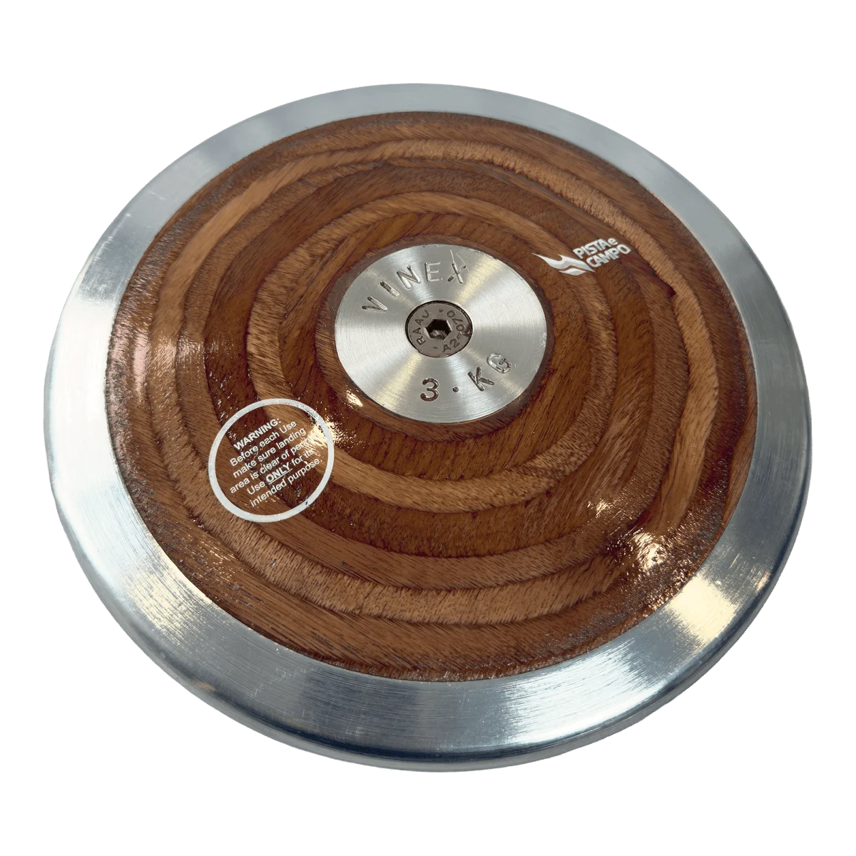 Disco de aço e madeira 3kg Pista e Campo