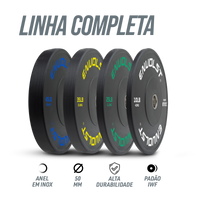 Anilha Olímpica Bumper para Crossfit e LPO 25Lb Envolst