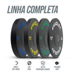 Anilha Olímpica Bumper para Crossfit e LPO 25Lb Envolst